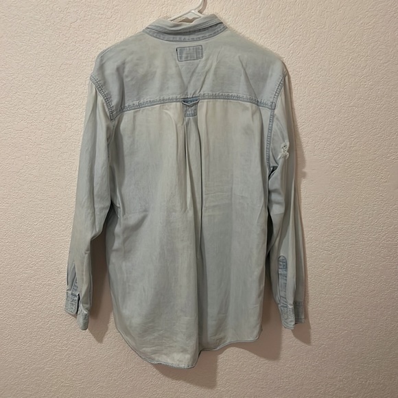 Vintage Casual Button Down Denim Shirt - Picture 4 of 5